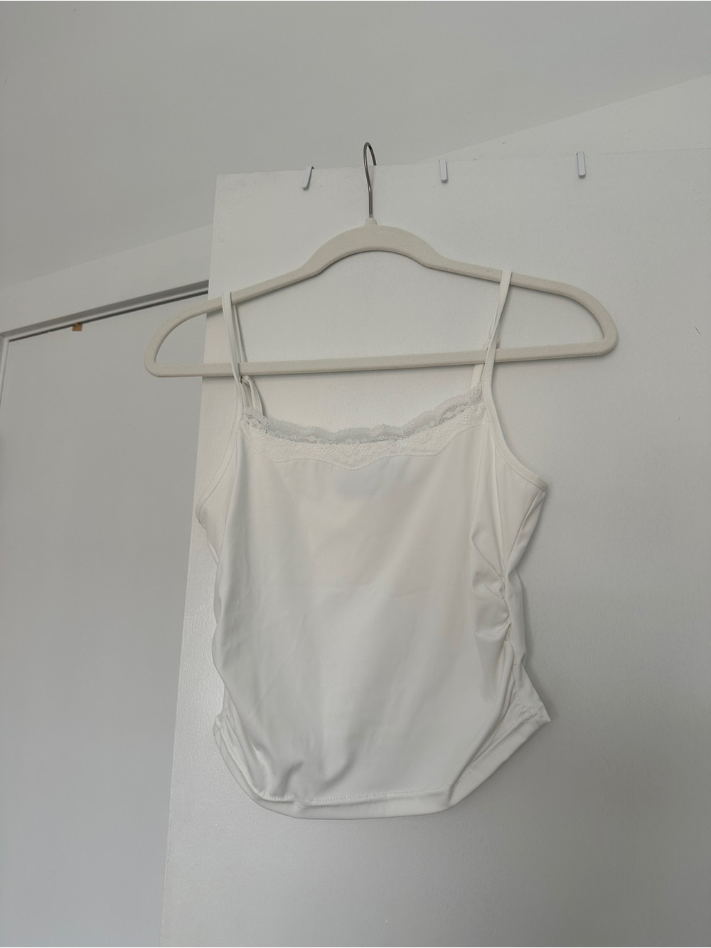Cider White Lace-Trim Camisole